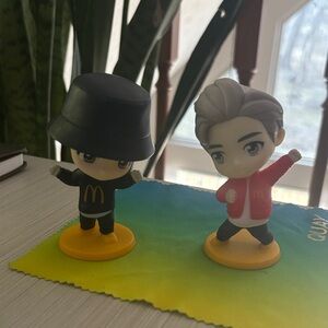 McDonald's Figurines with Black and Red Outfits